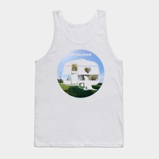 ALL YOU NEED HEART DOG CARAVAN RHYL Tank Top